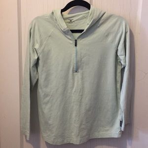 Patagonia Quarter Zip mint green small hood